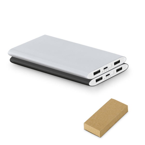 NOBEL. Powerbank 7'200 mAh in gerecycled aluminium (100% rAL)