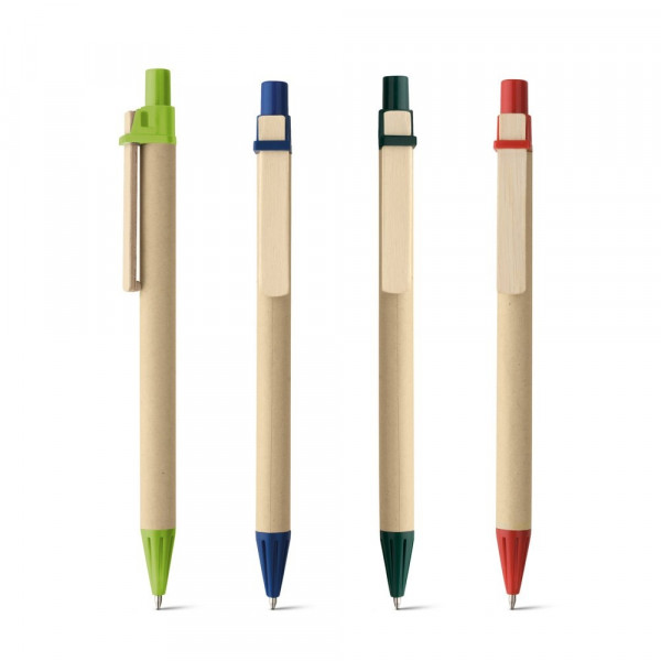 NAIROBI. Balpen van kraftpapier met houten clip