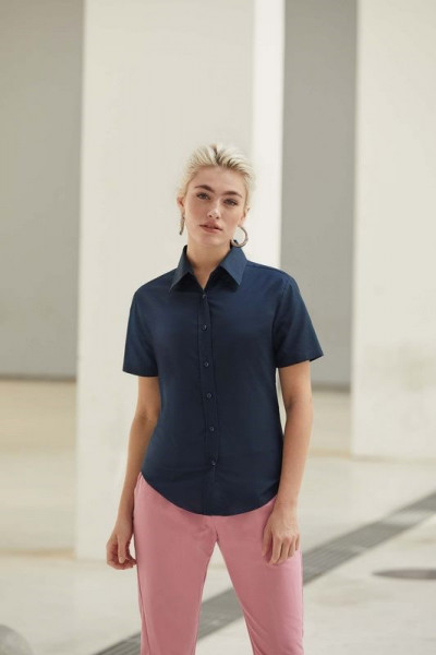 Fruit of the Loom Lady Fit Oxford Shirt Short Sleeves (65-000-0)