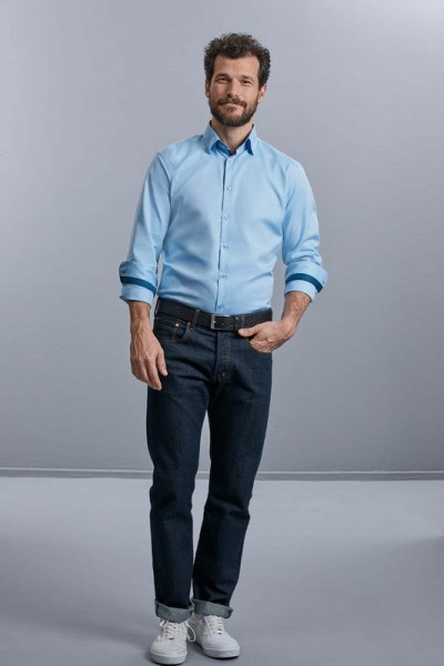 Russell LONG-SLEEVED HERRINGBONE SHIRT