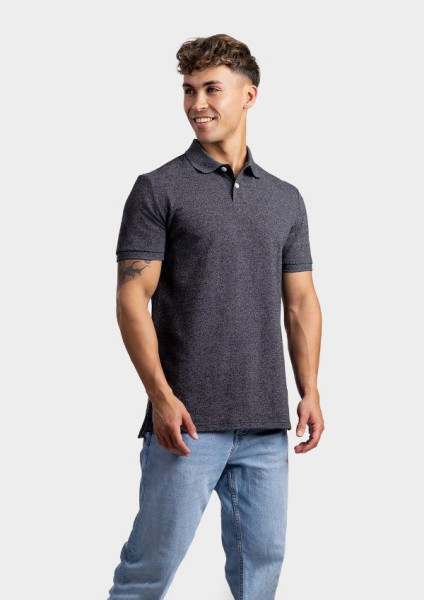 L&S Heather Mix Polo Short Sleeves Unisex